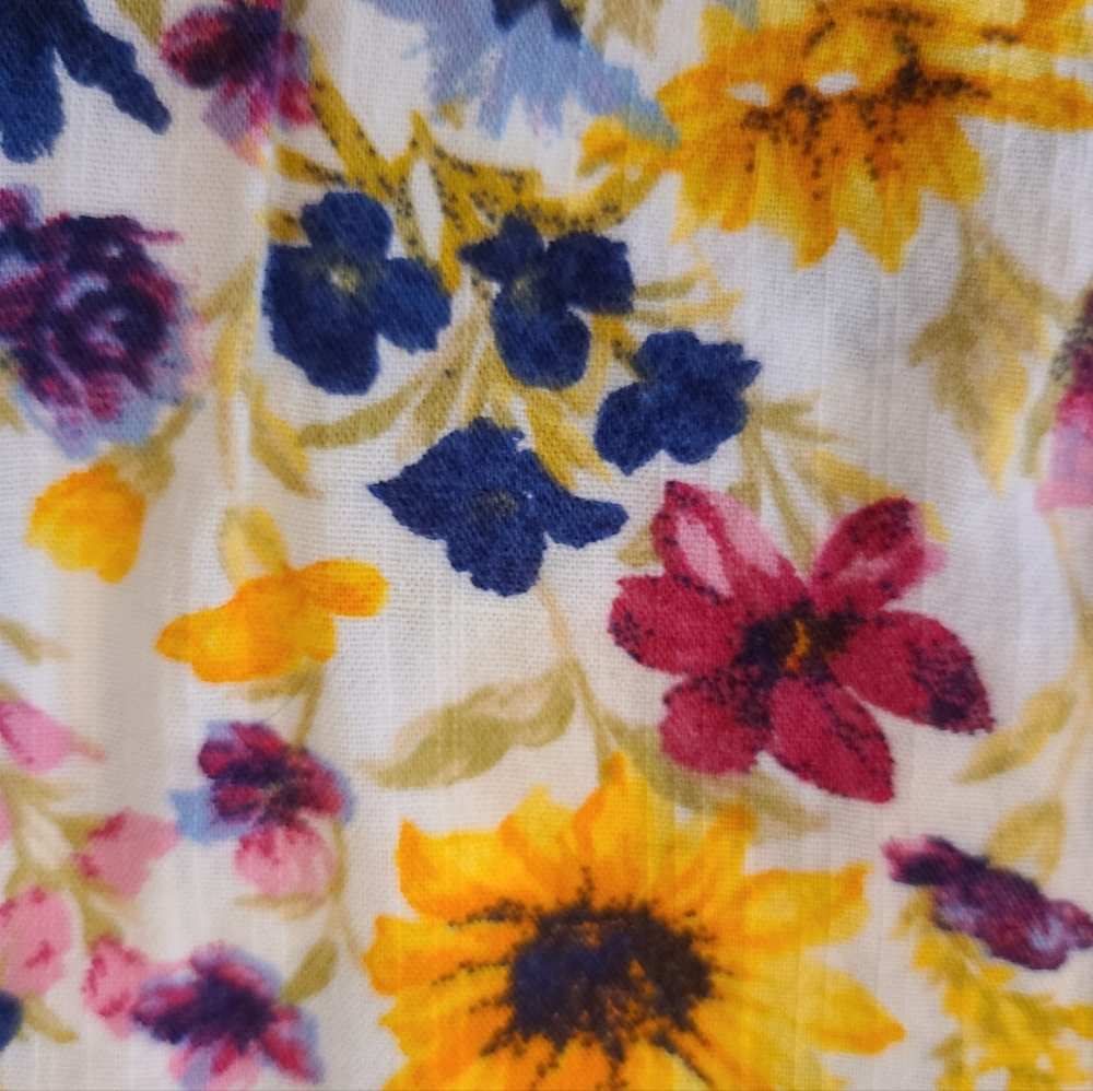 Old Navy Matched Set Long-Sleeve Top With Pants Gold And Floral Size 18 To 24 Mo - Picture 9 of 12